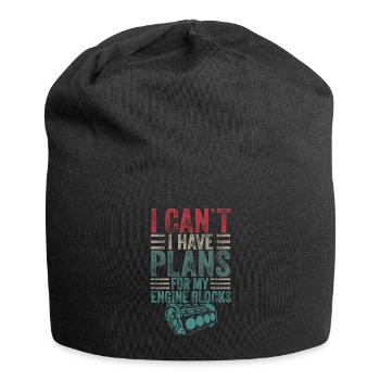 Ich kann keine Pläne für meine Motorblöcke Vintage haben - Jersey-Beanie - Schwarz - Vorne