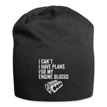 Ich kann keine Pläne für meine Motorblöcke Vintage haben - Jersey-Beanie - Schwarz - Vorne