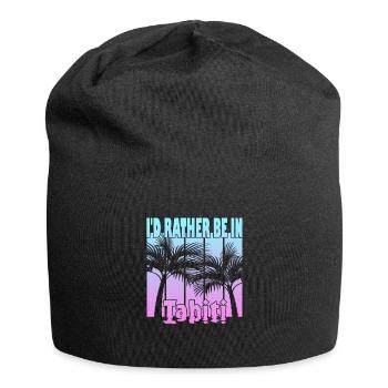 Je préfère être à Tahiti - Bonnet en jersey - noir - Devant