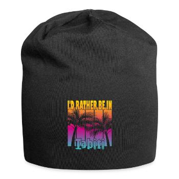 Je préfère être à Tahiti - Bonnet en jersey - noir - Devant