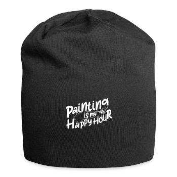 Painter Varnisher Happy Hour - Jersey Beanie - black - Front