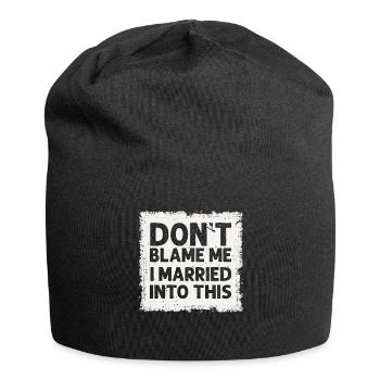 Ne me blâmez pas, je me suis marié dans ce drôle vintage - Bonnet en jersey - noir - Devant