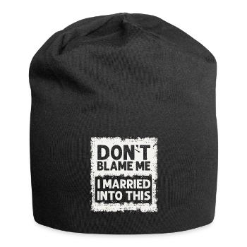 Ne me blâmez pas, je me suis marié dans ce drôle vintage - Bonnet en jersey - noir - Devant