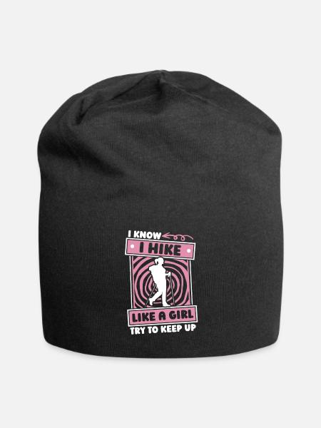Wandern Wanderer Mädchen - Jersey-Beanie - Schwarz