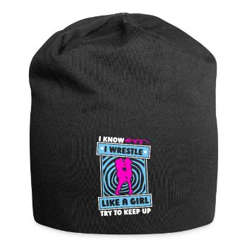 Wrestling Wrestler Mädchen - Jersey-Beanie - Schwarz - Vorne
