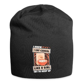 Breakfast Muesli Cereal Girls - Jersey Beanie - black - Front