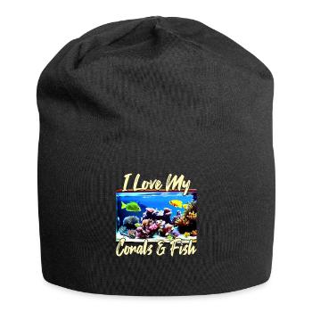 Saltwater aquarium coral fish - Jersey Beanie - black - Front