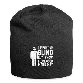 Bewusstsein für blinde Blindheit Blinde Menschen visuell - Jersey-Beanie - Schwarz - Vorne