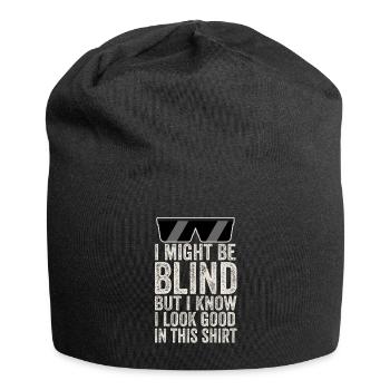 Bewusstsein für blinde Blindheit Blinde Menschen visuell - Jersey-Beanie - Schwarz - Vorne