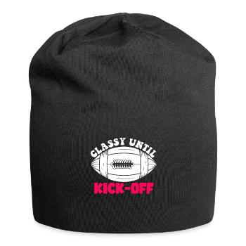 Stilvoll bis zum Anpfiff Spieltag American Football - Jersey-Beanie - Schwarz - Vorne