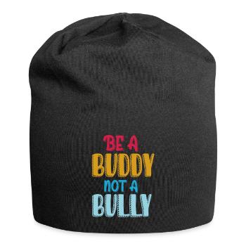 Sei ein Kumpel, kein Tyrann Anti-Mobbing-Kinder Mädchen - Jersey-Beanie - Schwarz - Vorne