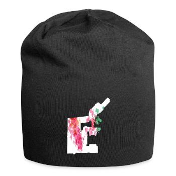 Biologie Biologe Mikroskop - Jersey-Beanie - Schwarz - Vorne