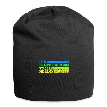 Beautiful Day To Leave Me Alone Behavioral Shape - Jersey Beanie - black - Front