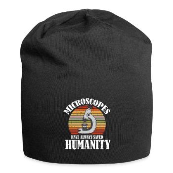 Biologie Biologe Mikroskop - Jersey-Beanie - Schwarz - Vorne
