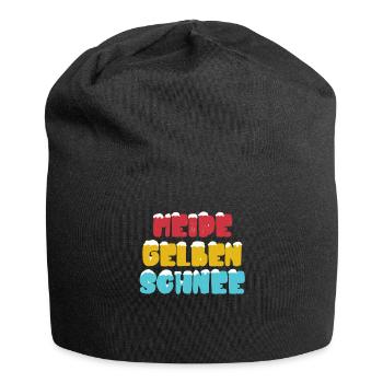 Meide Gelben Schnee Lustiges Wintersport Schnee - Jersey-Beanie - Schwarz - Vorne