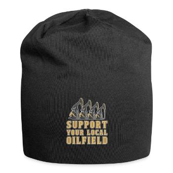 Ölfeld Bohrinsel Pumpe - Jersey-Beanie - Schwarz - Vorne