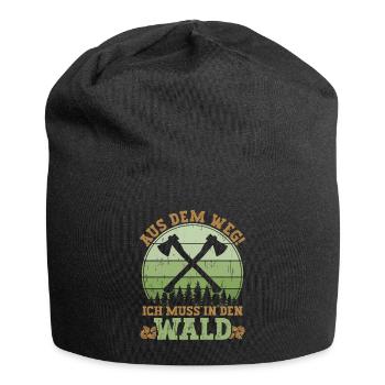 Aus dem Weg ich muss in den Wald - Jersey-Beanie - Schwarz - Vorne
