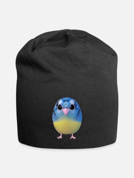Vögel beobachten Vogel - Jersey-Beanie - Schwarz