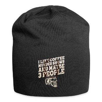 J’aime les émissions de meurtre au café et peut-être 3 personnes - Bonnet en jersey - noir - Devant