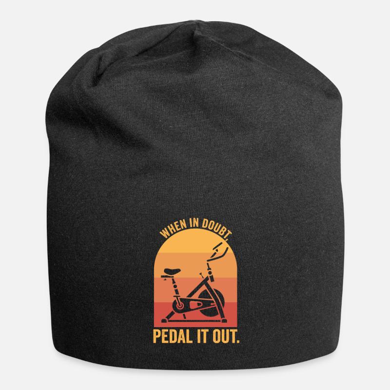 When It Doubt Pedal It Out - Jersey Beanie - black