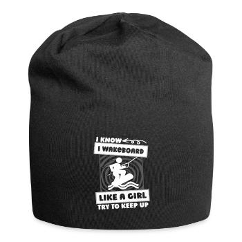 Wakeboard Wakeboarder Mädchen - Jersey-Beanie - Schwarz - Vorne
