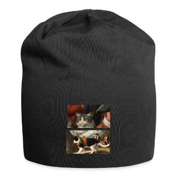Cat Art History - Jersey-Beanie - Schwarz - Vorne