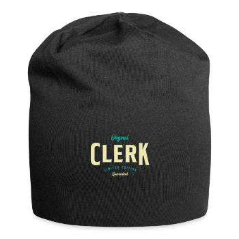Clerk Funny Job Title Profession - Jersey Beanie - black - Front