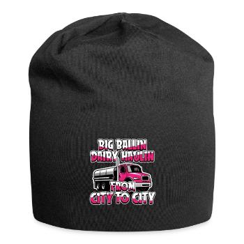 Cow Milk Milk Wagon - Jersey Beanie - black - Front