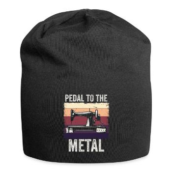 Pedal Zur Metallnähmaschine Quilten Frauen - Jersey-Beanie - Schwarz - Vorne