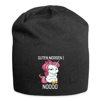 Einhorn Liebe Geschenkidee Geburtstag fabel - Jersey-Beanie - Schwarz - Vorne