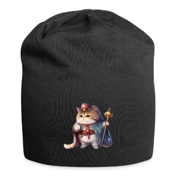 Katzen Mutter Miau König Lustig Katzendame T-Shirt - Jersey-Beanie - Schwarz - Vorne