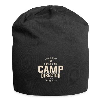 Camp Director Job Title Profession Birthday Worker - Jersey Beanie - black - Front