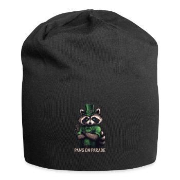 Paws on Parade Raccoon St. Patty - Jersey Beanie - black - Front