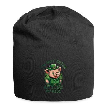 Je ne suis pas irlandais mais j’aime embrasser St. Patty - Bonnet en jersey - noir - Devant