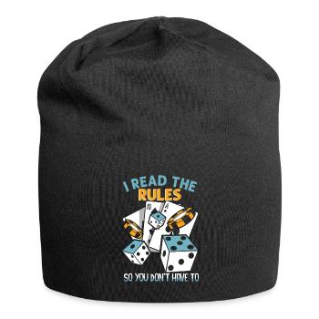 I Read The Rules So You Dont Have To - Jersey Beanie - black - Front