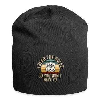 Ich lese die Regeln, damit Sie nicht müssen - Jersey-Beanie - Schwarz - Vorne