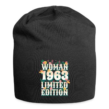 Birthday Woman born in 1963 Woman 60 years - Jersey Beanie - black - Front