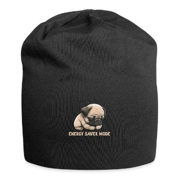 Sleeping Pug Energy Saver Mode - Jersey Beanie - black - Front