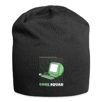 Entwickler Coder Programmierer Rechner - Jersey-Beanie - Schwarz - Vorne