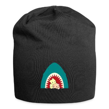 Chat mangeur de requins - Bonnet en jersey - noir - Devant