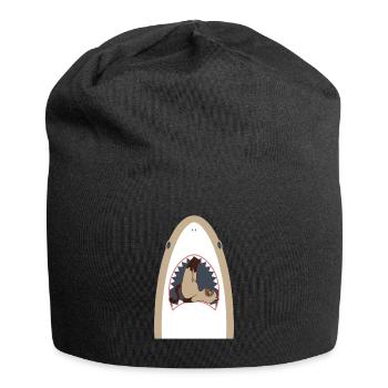 Chat mangeur de requins - Bonnet en jersey - noir - Devant