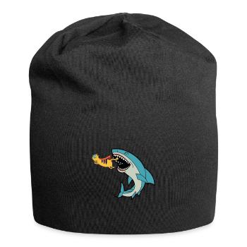 Chat mangeur de requins - Bonnet en jersey - noir - Devant