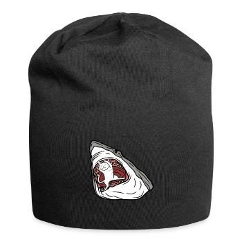 Chat mangeur de requins - Bonnet en jersey - noir - Devant