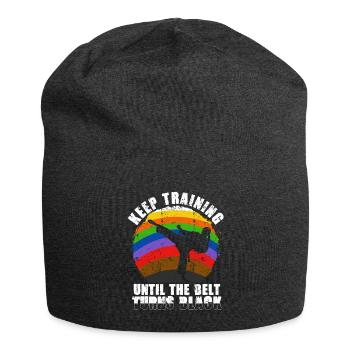 Keep Training Until The Belt Turns Black - Jersey Beanie - charcoal grey - Front
