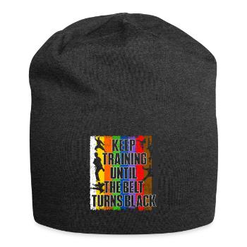 Keep Training Until The Belt Turns Black - Jersey Beanie - charcoal grey - Front