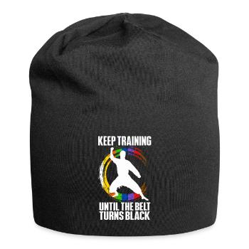 Keep Training Until The Belt Turns Black - Jersey Beanie - black - Front