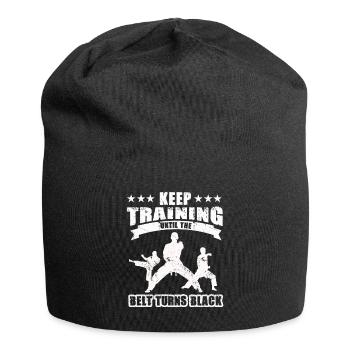 Keep Training Until The Belt Turns Black - Jersey Beanie - black - Front