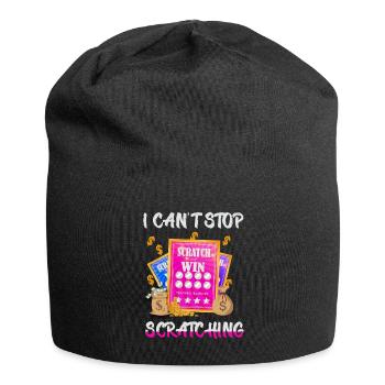 Ich kann nicht aufhören zu kratzen - Jersey-Beanie - Schwarz - Vorne