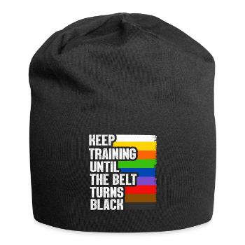 Keep Training Until The Belt Turns Black - Jersey Beanie - black - Front