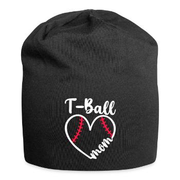 Maman Joueuse De T-Ball Fan De Baseball - Bonnet en jersey - noir - Devant